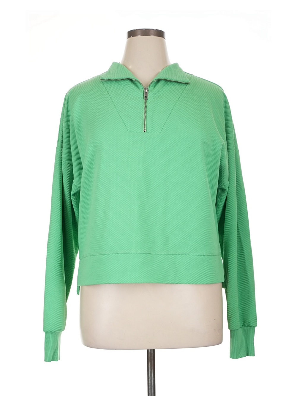 Zyia Green Quarter Zip Sweatshirt